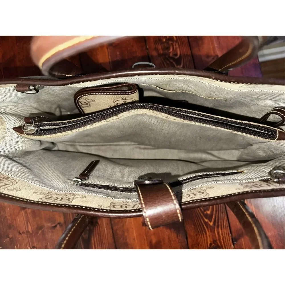 Vintage Dooney & Bourke Donegal Signature Canvas Tote